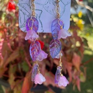 Purple Lilly of the Valley dangles